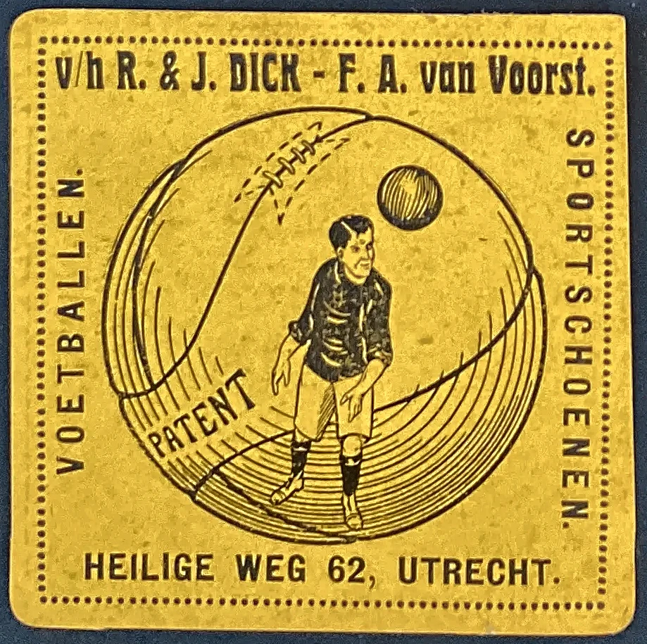 Reclamesluitzegel Dick & Van Voorst – Voetballen en Sportschoenen Utrecht