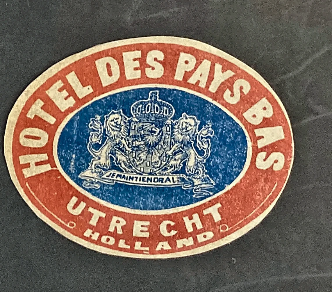 Bagagesticker Hotel des Pays Bas Utrecht