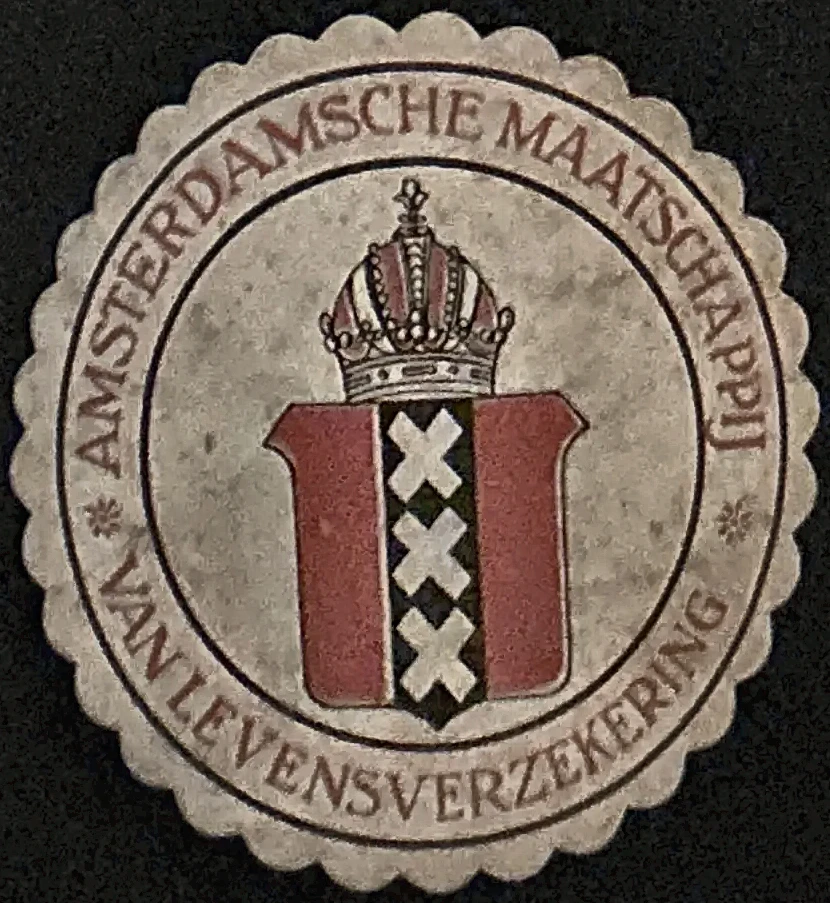 Sluitzegel Amsterdamsche Maatschappij van Levensverzekering