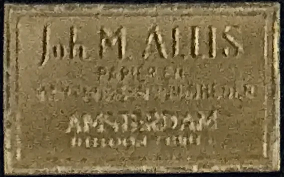 Sluitzegel Joh. M. Allis – Papier en Kantoorbenodigdheden, Amsterdam