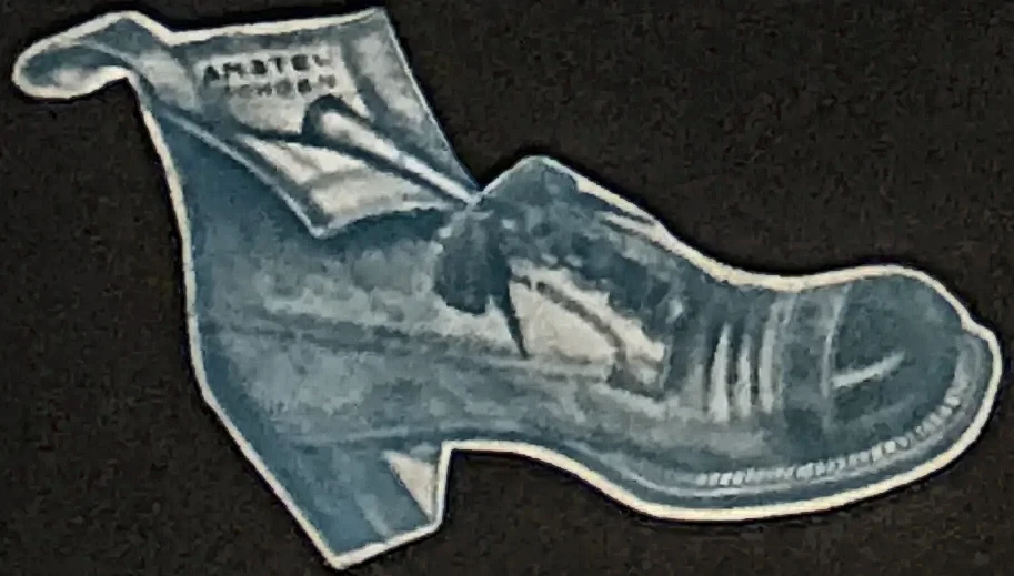 Amstel Schoen – reclamesluitzegel in schoenenvorm