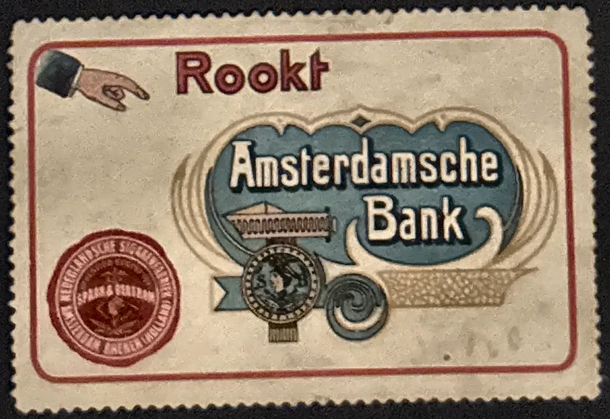 Reclamesluitzegel Amsterdamsche Bank