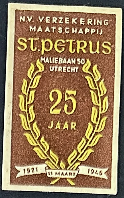 25-jarig jubileum N.V. Verzekering Maatschappij St. Petrus Utrecht