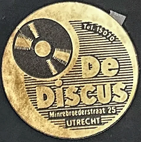 Reclamesluitzegel platenzaak De Discus, Utrecht