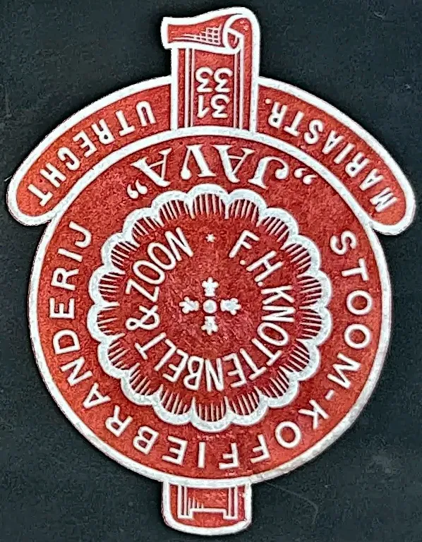 Sluitzegel Stoom-Koffiebrander 'Java' – T.H. Knottenbelt & Zoon, Utrecht