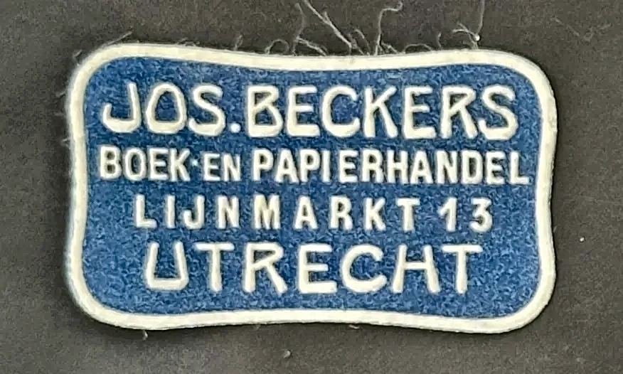 Sluitzegel Jos. Beckers Boek- en Papierhandel Utrecht