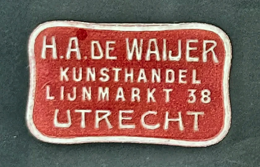 Sluitzegel Kunsthandel H.A. de Waijer Utrecht