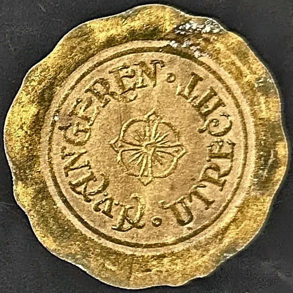 Historisch gouden zegel Utrecht/Tongeren