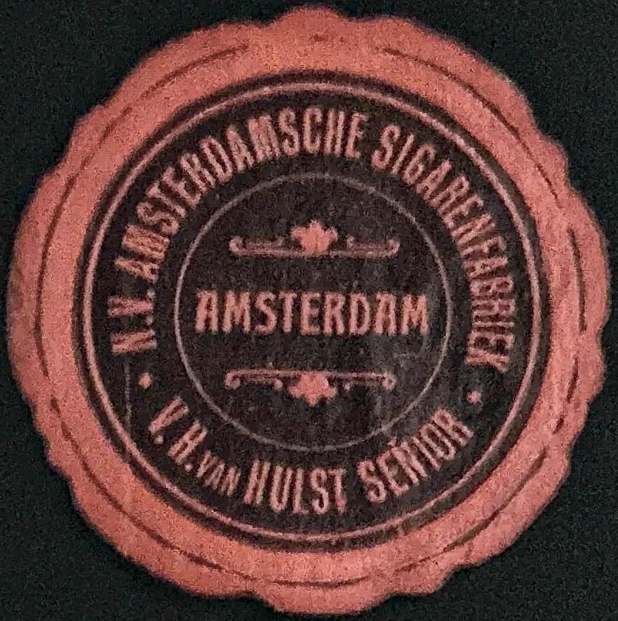 Sluitzegel N.V. Amsterdamsche Sigarenfabriek v/h H. van Hulst Senior