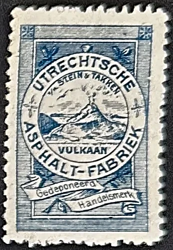 Utrechtsche Asphalt-Fabriek – Vulkaan Handelsmerk