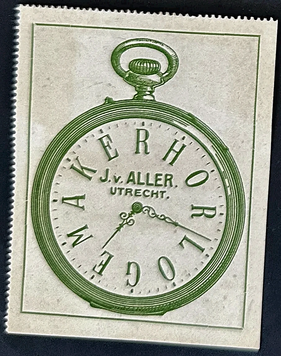 Sluitzegel Uurwerkmaker J. v. Aller, Utrecht