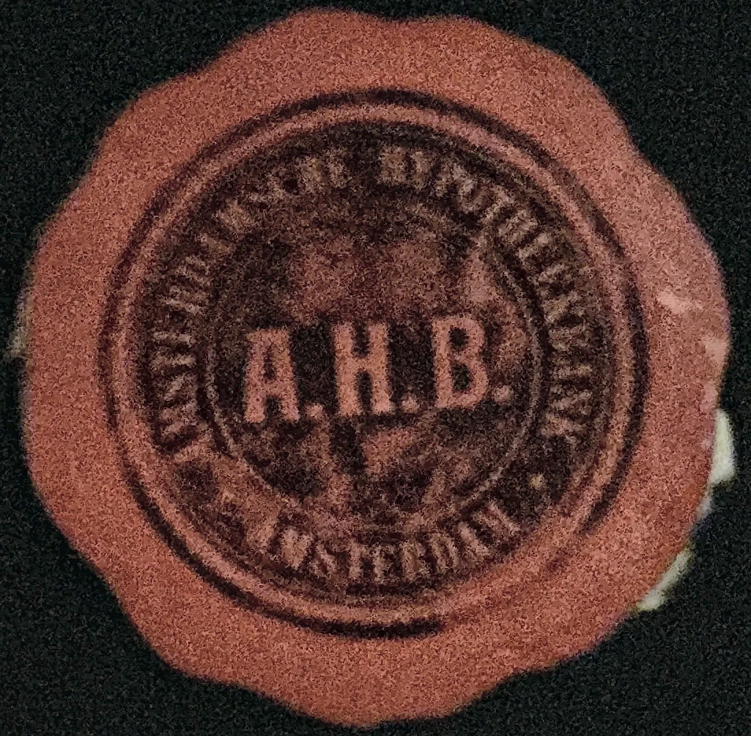 Wassiegel A.H.B. Amsterdam