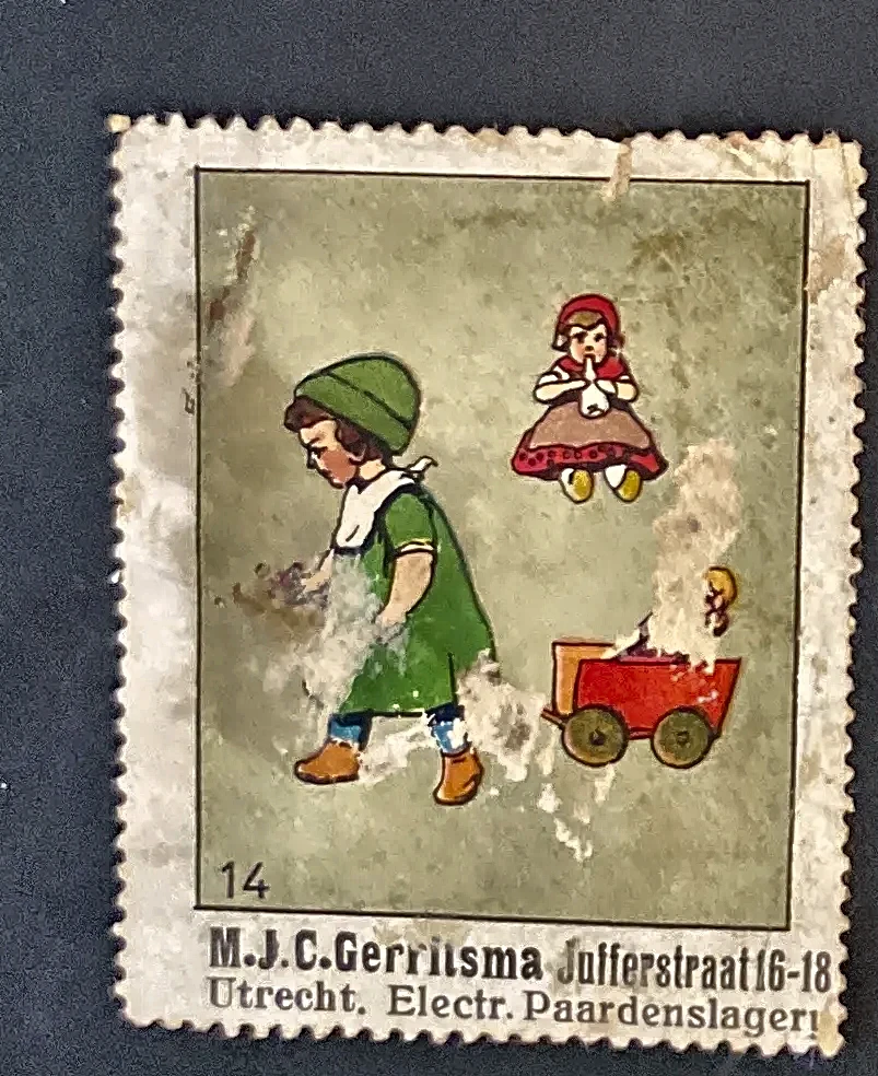 Reclamezegel M.J.C. Gerritsma – Elektrische Paardenslagerij Utrecht