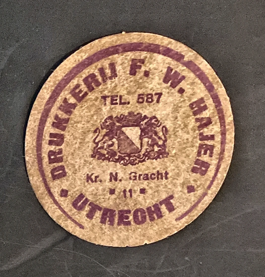Sluitzegel Drukkerij F.W. Hier, Utrecht