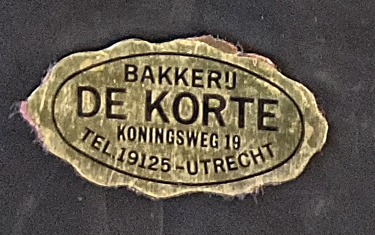 Sluitzegel Bakkerij De Korte, Utrecht