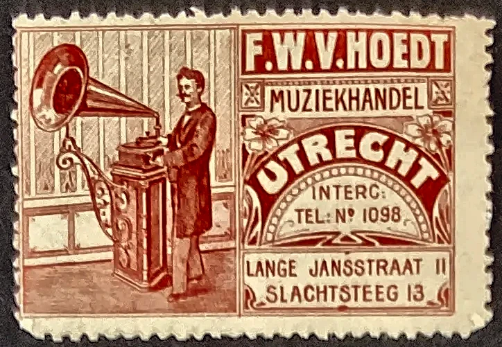 Sluitzegel Muziekhandel F.W.V. Hoedt Utrecht
