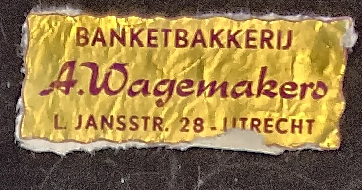Sluitzegel Banketbakkerij A. Wagemakers Utrecht
