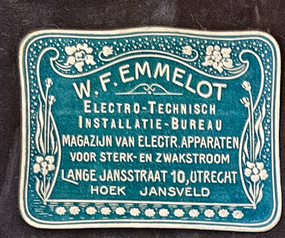 W.F. Emmelot Electro-Technisch Installatie-Bureau Utrecht