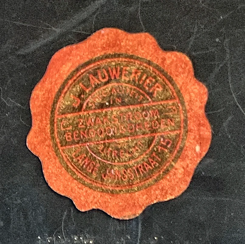 Sluitzegel J. Lauwerier – Zwakstroom Benodigdheden, Utrecht