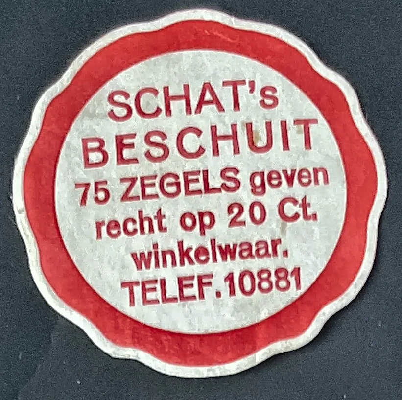 Sluitzegel Schat's Beschuit – 75 zegels = 20 ct winkelwaar