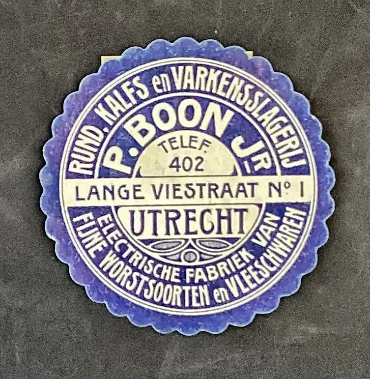 Sluitzegel Slagerij P. Boon Jr. Utrecht