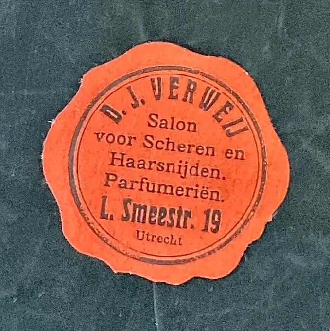 Sluitzegel D.J. Verweij – Kapper & Parfumerie Utrecht