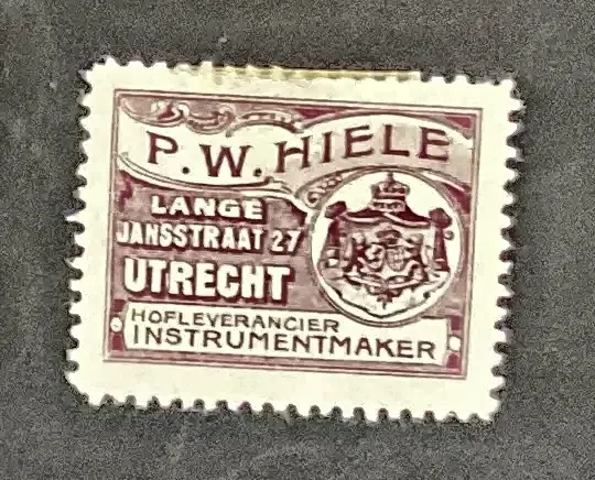 Sluitzegel P.W. Hiele – Hofleverancier Instrumentmaker Utrecht
