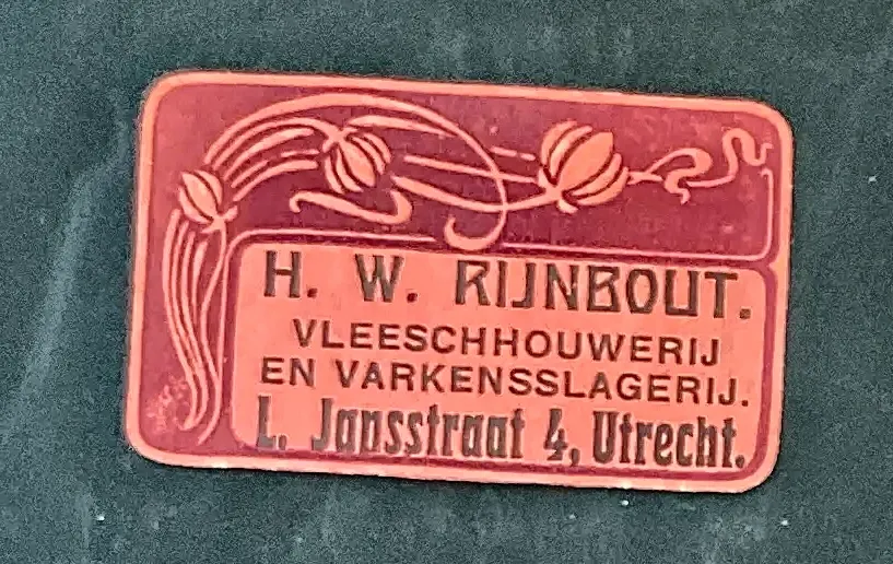 Sluitzegel H.W. Rijnbout – Vleeschhouwer en Varkensslagerij Utrecht