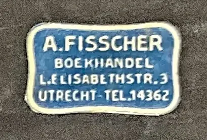 Sluitzegel Boekhandel A. Fisscher Utrecht