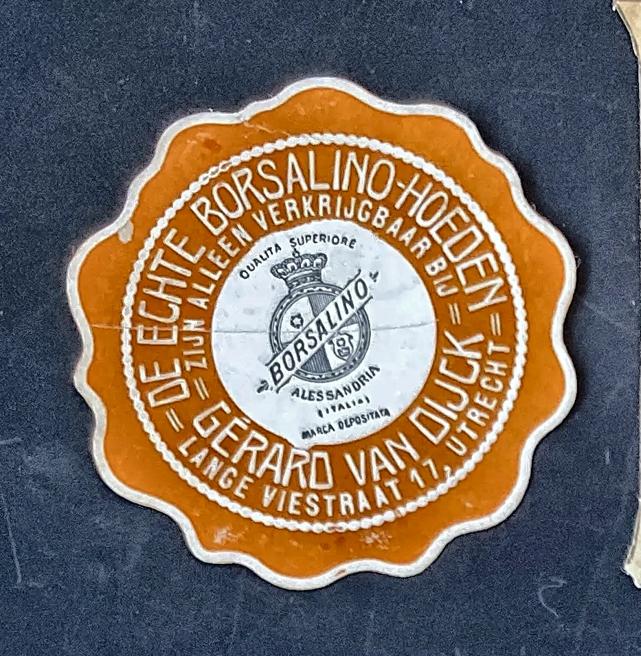 Sluitzegel Borsalino-hoeden – Gerard van Dijck, Utrecht