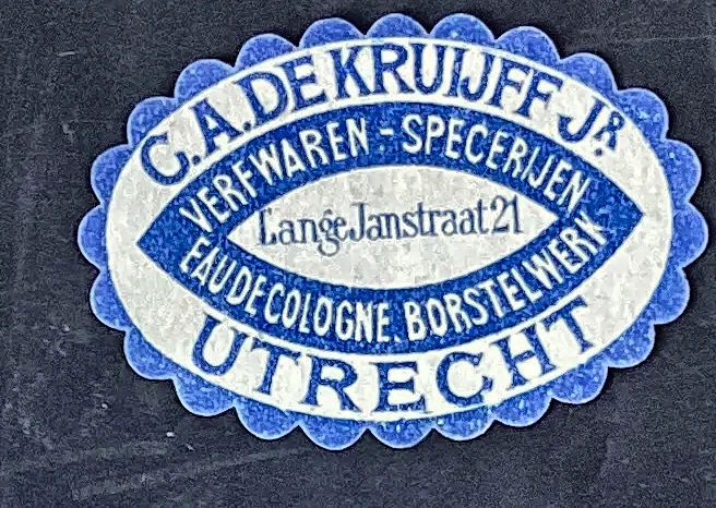 Sluitzegel C.A. de Kruijff Jr. – Verfwaren & Specerijen, Utrecht