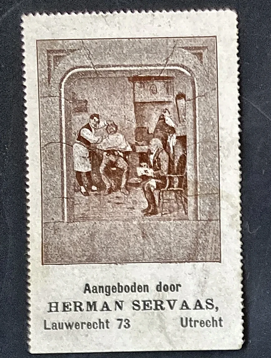 Reclamesluitzegel Herman Servaas, Utrecht – Tandheelkundige scène