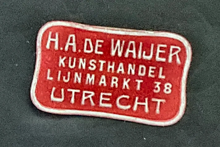 Sluitzegel Kunsthandel H.A. de Waijer Utrecht