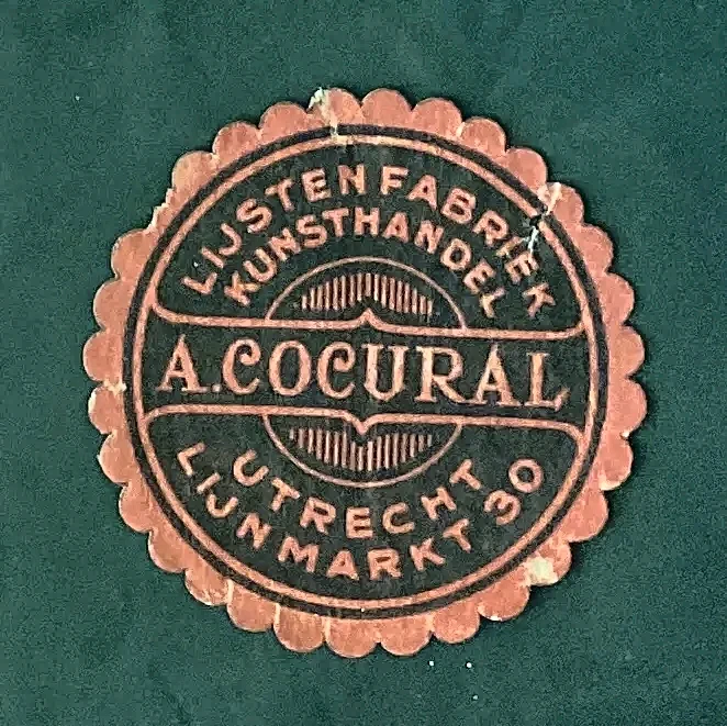 Sluitzegel A. Cocural – Lijstenfabriek & Kunsthandel Utrecht