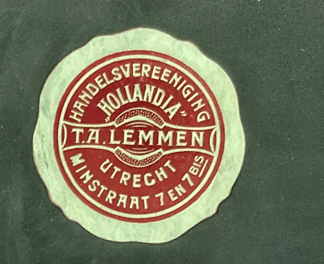 Sluitzegel Handelsvereeniging Hollandia – T.A. Lemmen, Utrecht