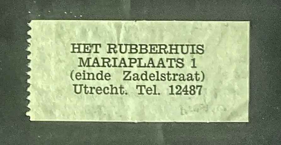 Sluitzegel Het Rubberhuis Utrecht