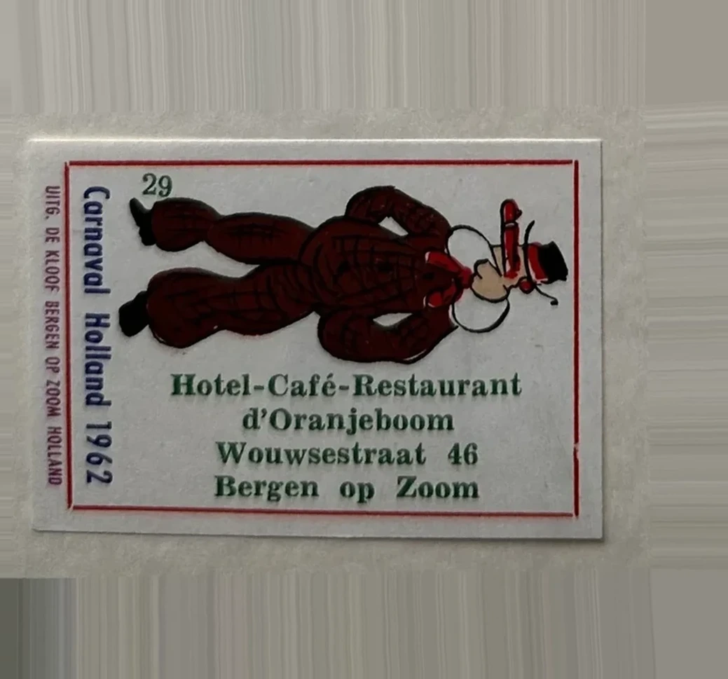 Carnaval Holland 1962 – Hotel-Café-Restaurant d'Oranjeboom Bergen op Zoom