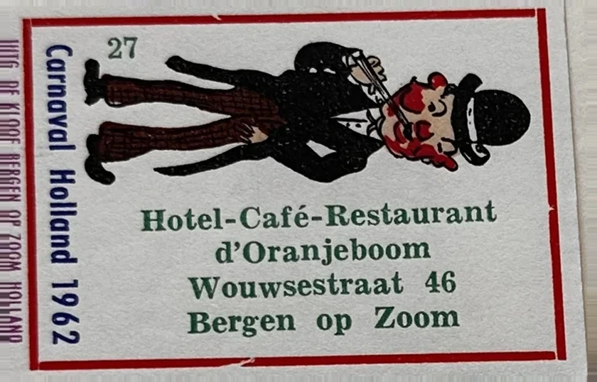 Carnaval Holland 1962 – Hotel-Café-Restaurant d'Oranjeboom Bergen op Zoom