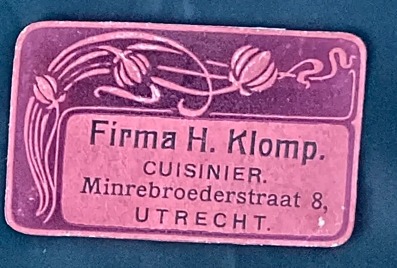 Sluitzegel Firma H. Klomp – Cuisinier Utrecht