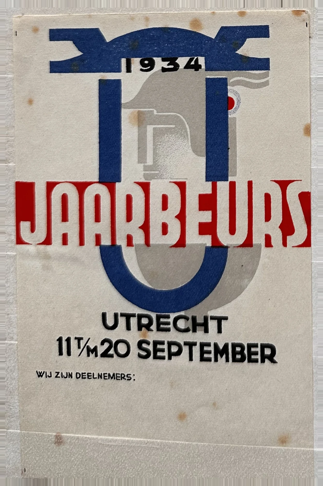 Utrecht Jaarbeurs 1934 – Deelnemerszegel