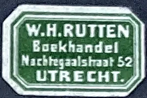Sluitzegel Boekhandel W.H. Rutten Utrecht