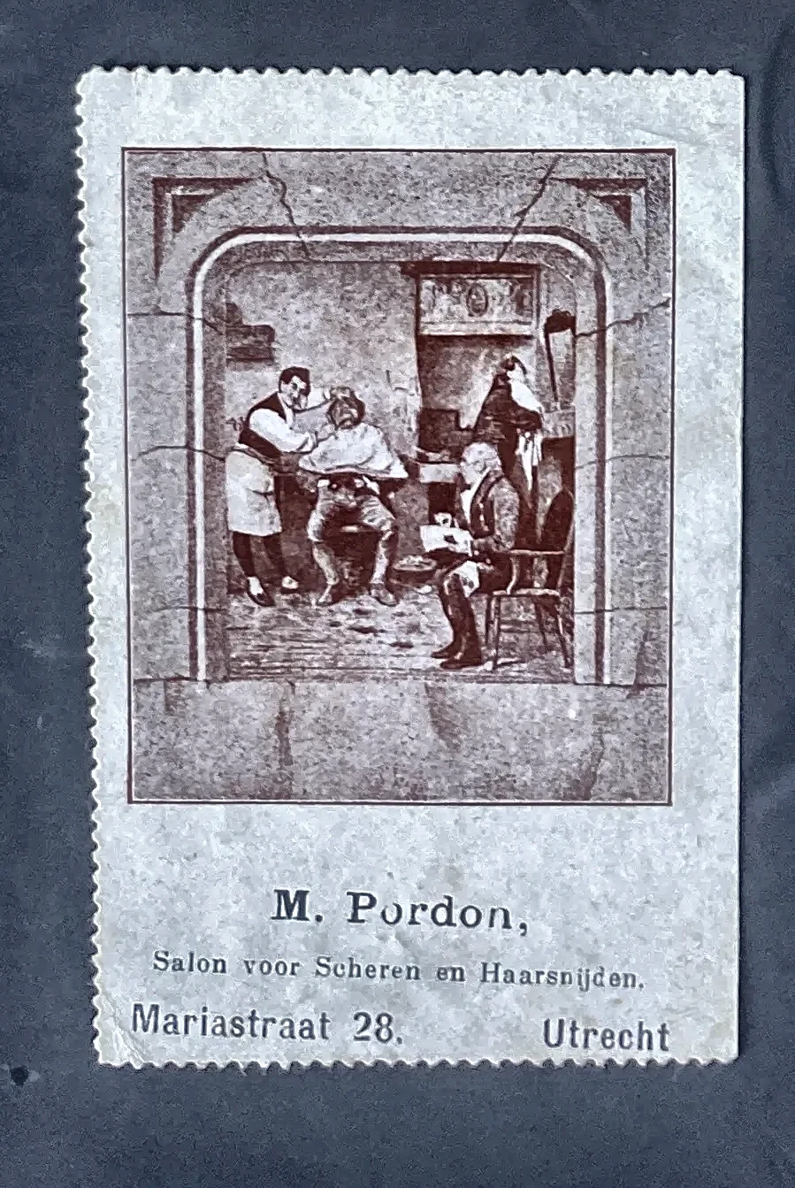 Sluitzegel M. Pordon – Salon voor Scheren en Haarsnijden, Utrecht