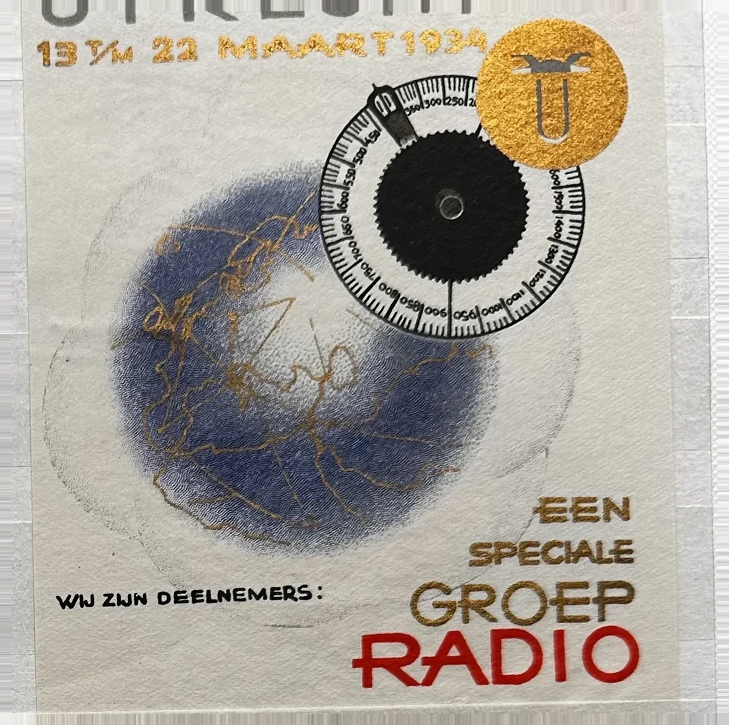 Jaarbeurs Utrecht 1934 – Radio Groep sluitzegel