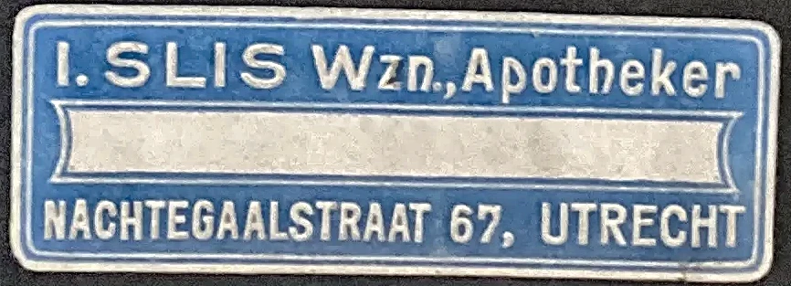 Sluitzegel Apotheker I. Slis Wzn., Utrecht