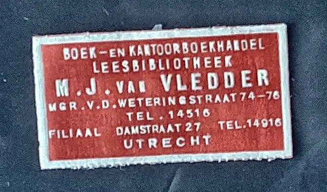 Boek- en Kantoorboekhandel Leesbibliotheek M.J. van Vledder, Utrecht