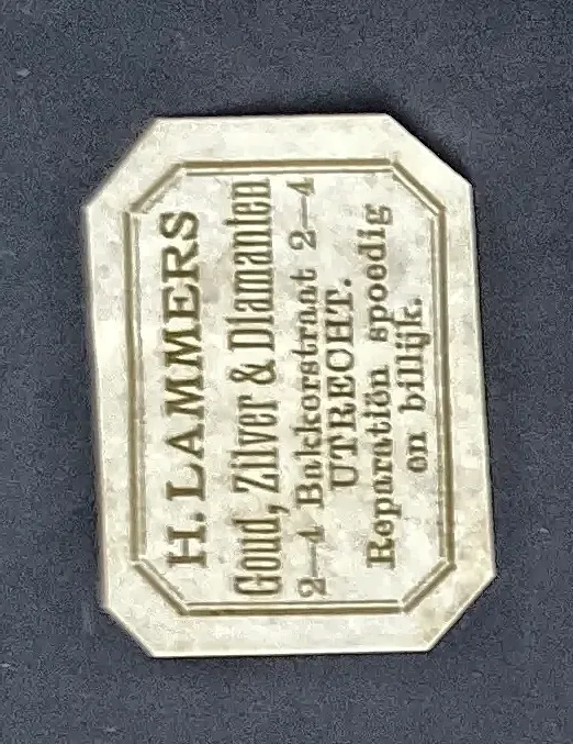 Sluitzegel H. Lammers – Goud, Zilver & Diamanten, Utrecht