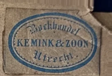 Sluitzegel Boekhandel Kemink & Zoon Utrecht