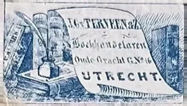 Sluitzegel J.G. Terveen & Zn., Boekhandelaren, Utrecht