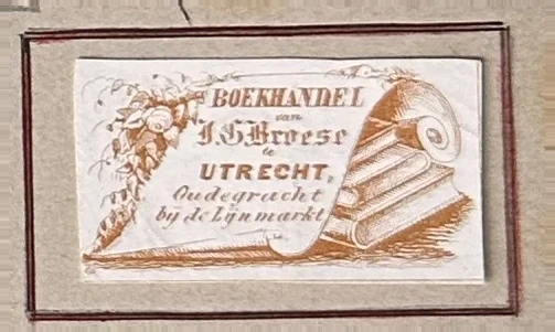 Sluitzegel Boekhandel J.G. Broese, Utrecht