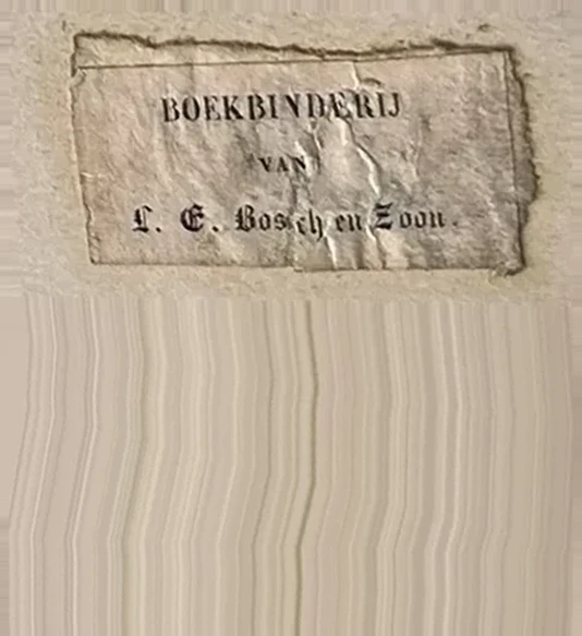 Sluitzegel Boekbinderij L. E. Bosch en Zoon
